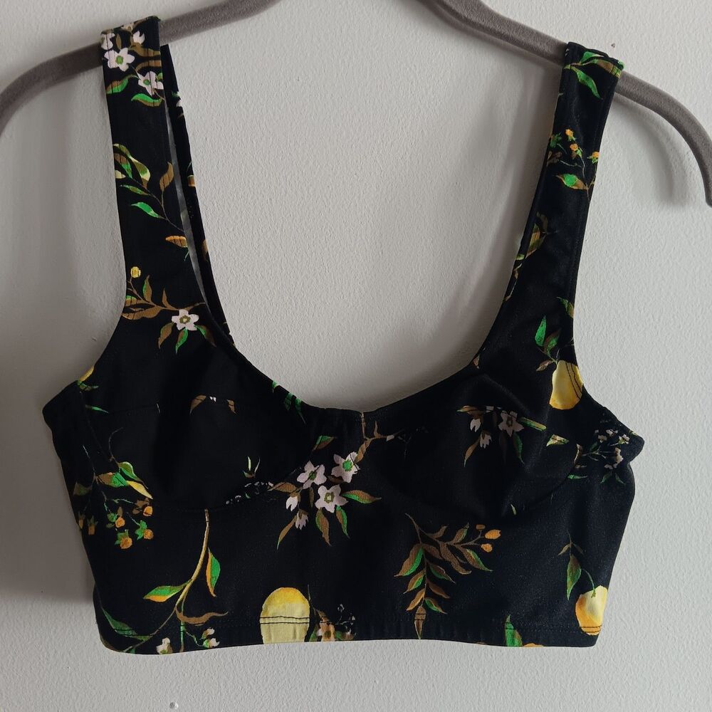 Out From Under Black Lemons Bralette Top Festival Black Grunge Small Fairy